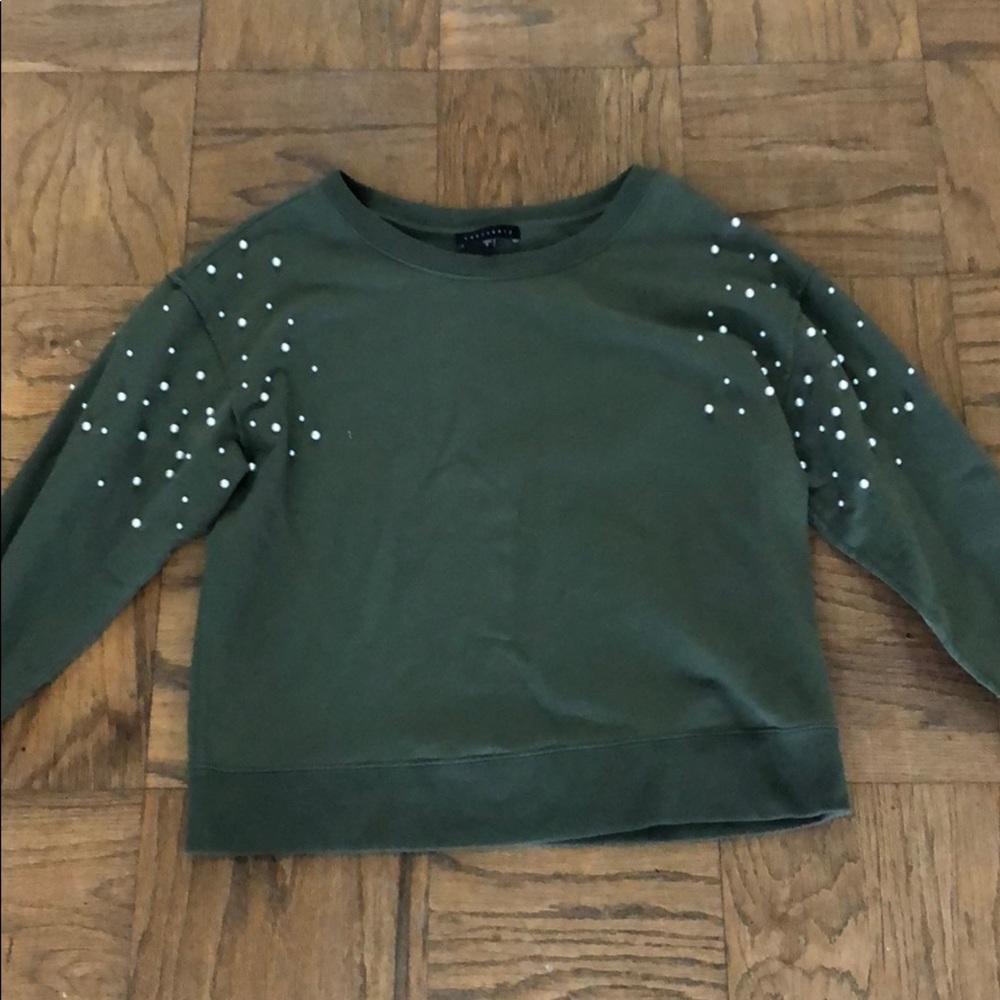 Sanctuary pearl embellished sweatshirt